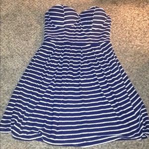 Navy and black shirt dress